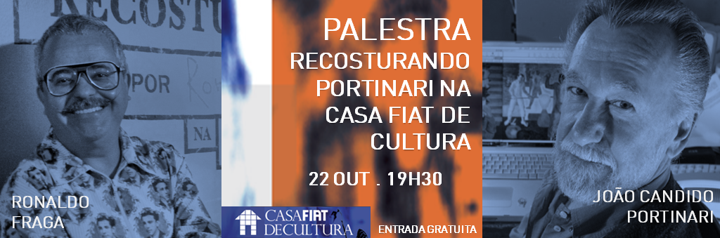 João Candido Portinari e Ronaldo Fraga em palestra na Casa Fiat de Cultura