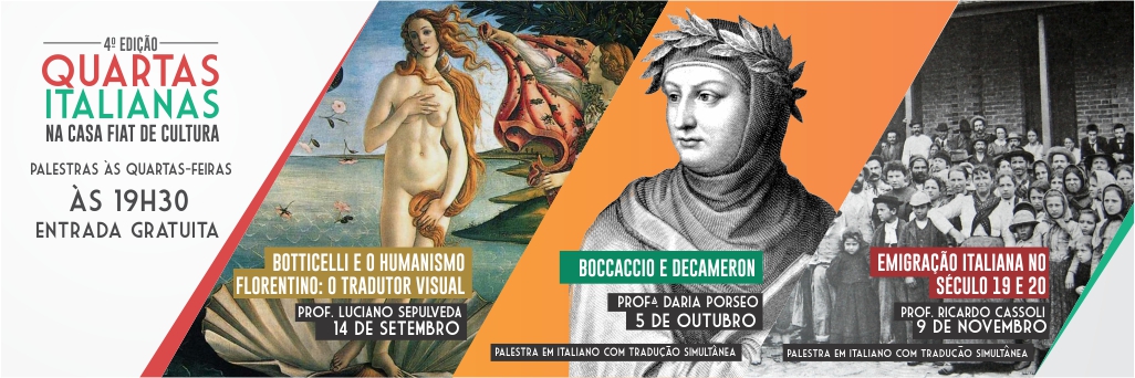 QUARTAS ITALIANAS – Boccaccio e o Decameron
