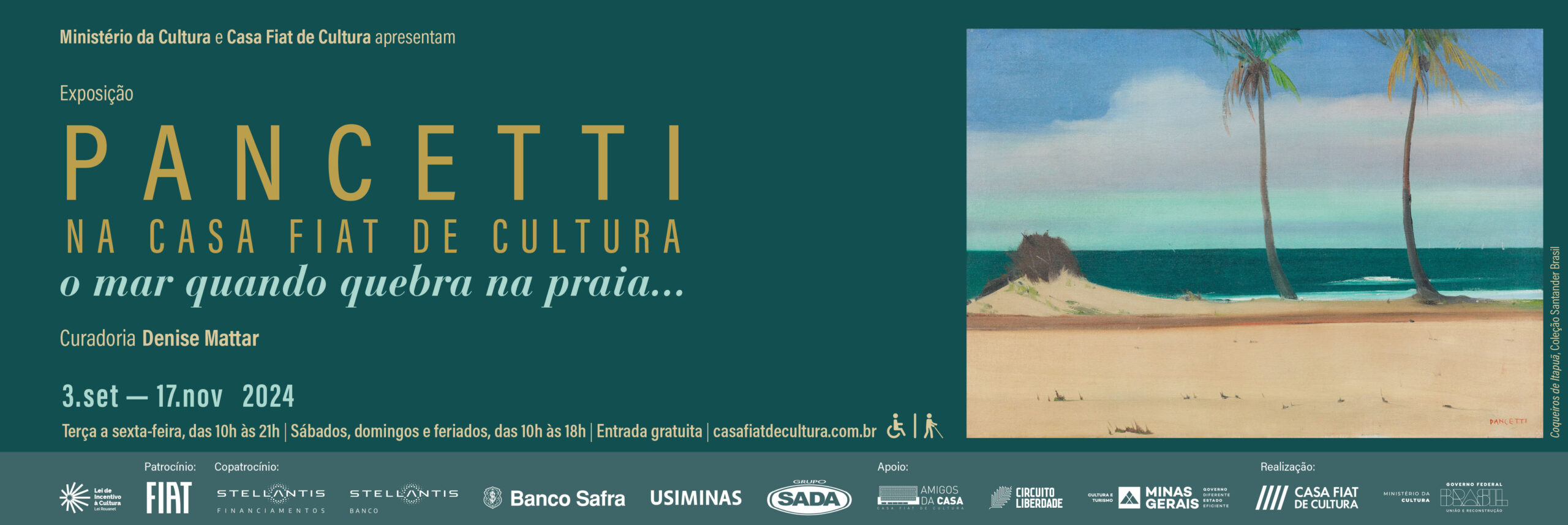 Banner Pancetti na Casa Fiat de Cultura