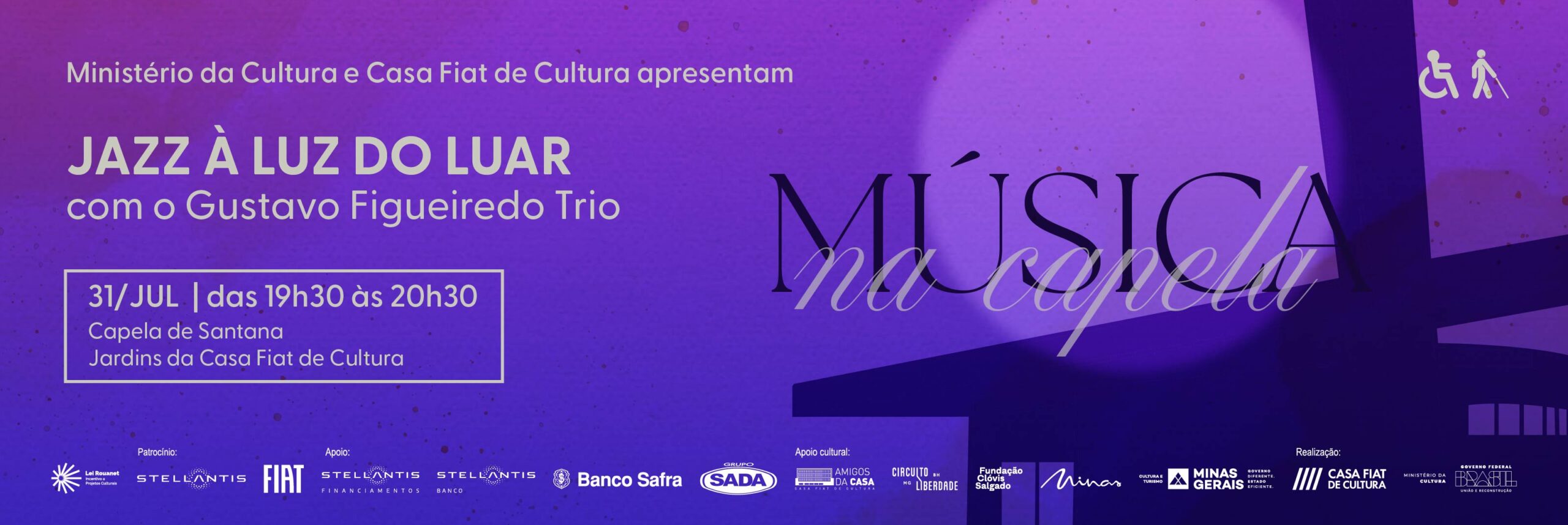 Música na Capela | Gustavo Figueiredo Trio: Jazz à luz do luar