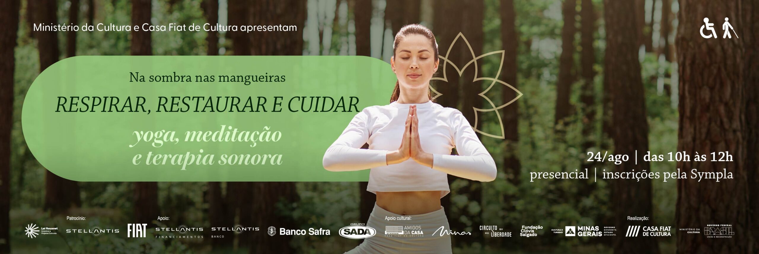 Na sombra das mangueiras | Respirar, restaurar e cuidar: yoga, meditação e terapia sonora