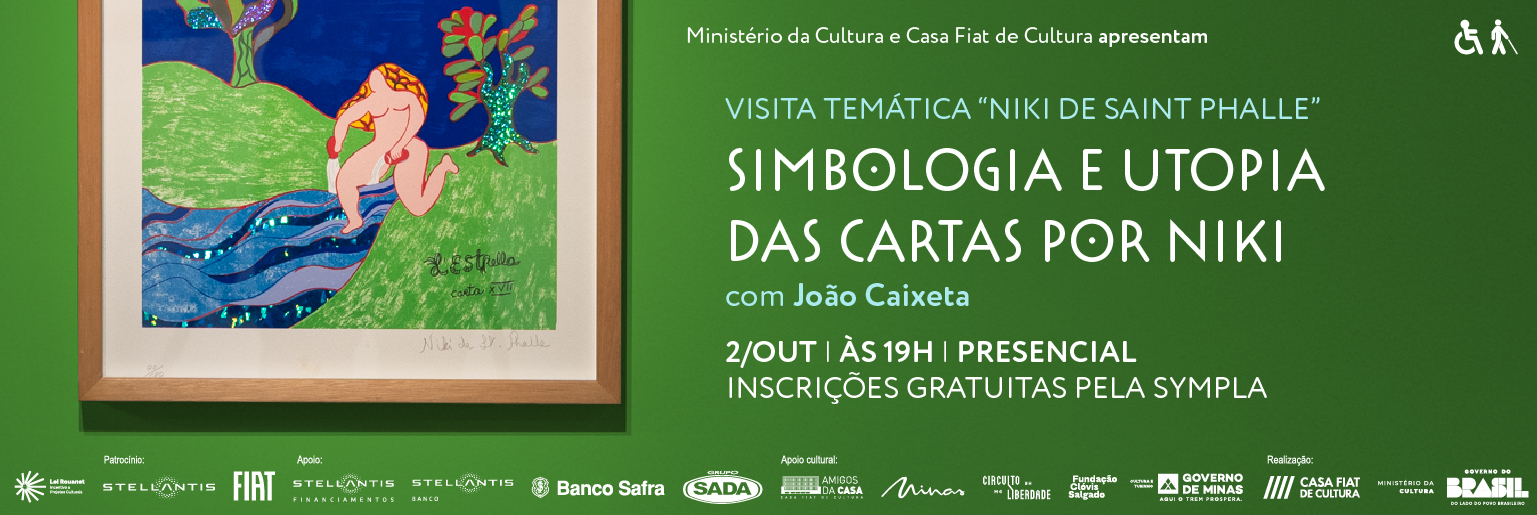 Visita temática “Niki de Saint Phalle” | Simbologia e utopia das cartas por Niki com João Caixeta